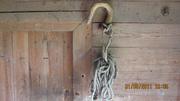Гак деревянный с конопляной веревкой